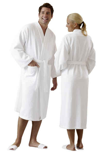 Unisex-Bademantel, ZOLLNER, Kimono-Kragen, 100% Baumwolle, für Damen und Herren, verfügbar in S-6XL, vom Hotelwäschespezalisten