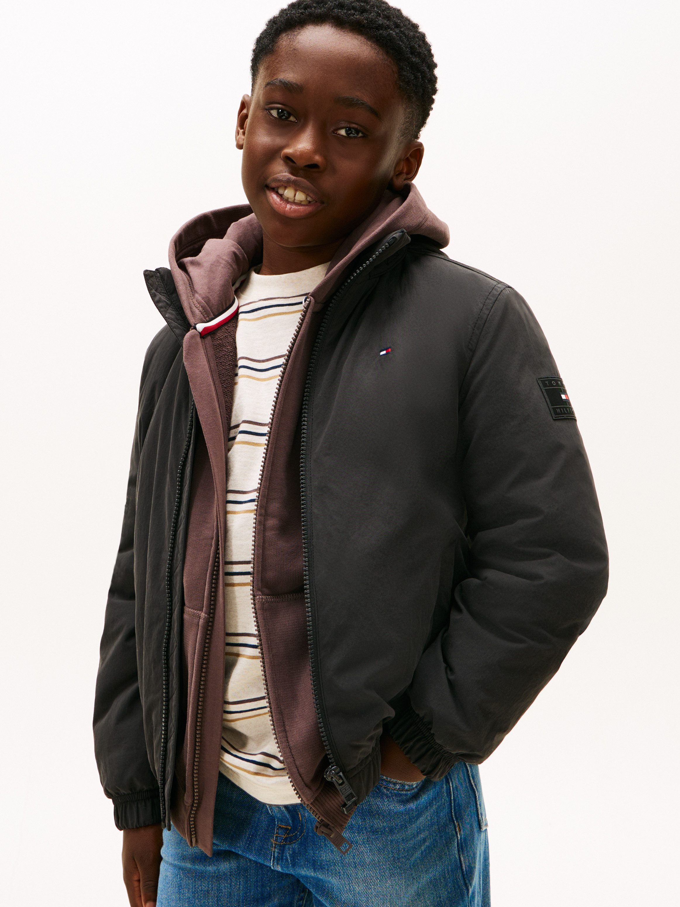 Tommy Hilfiger Outdoorjacke Regular fit, für Kinder bis 16 Jahre