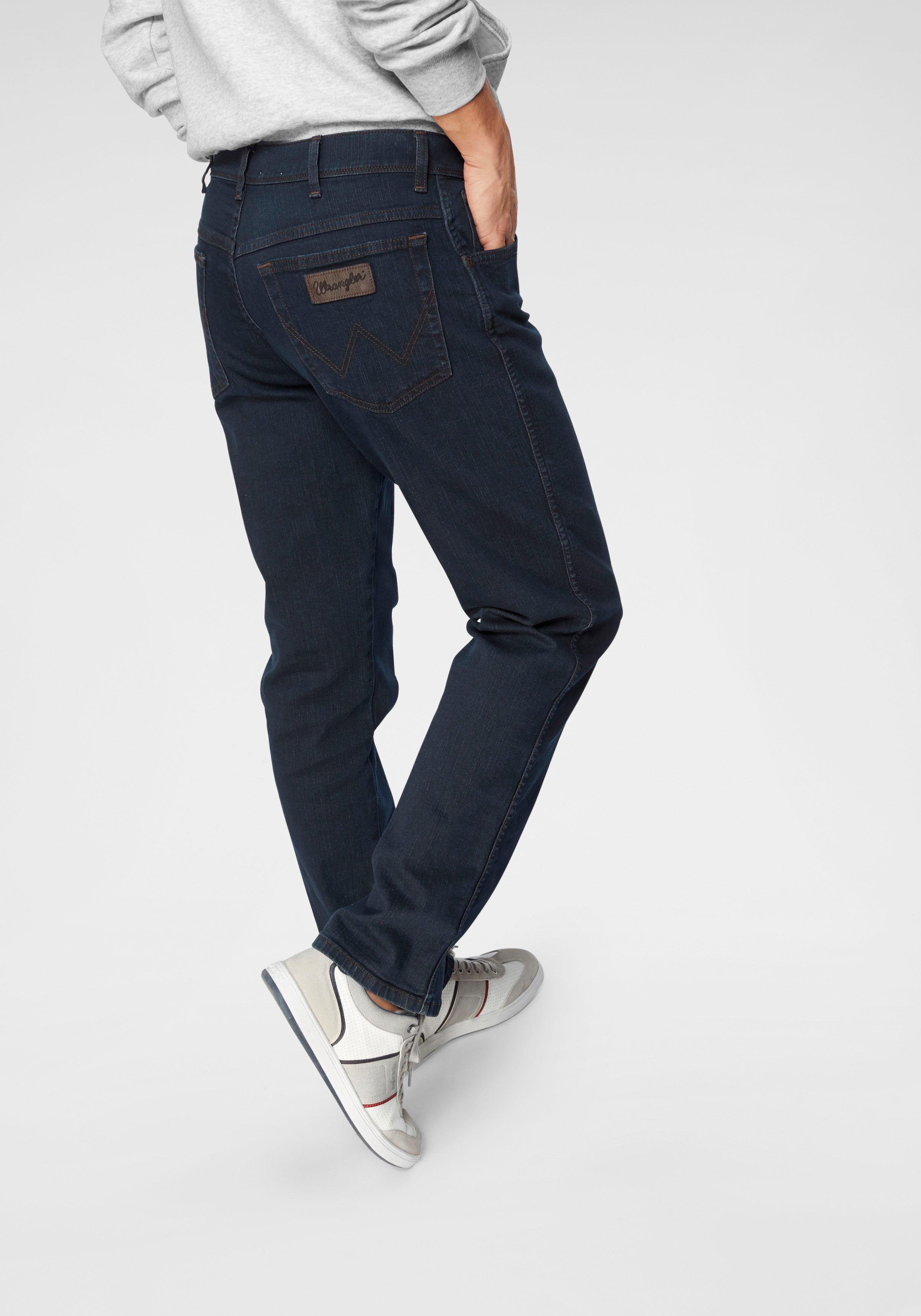 black Jeans Wrangler Gerade blue Texas