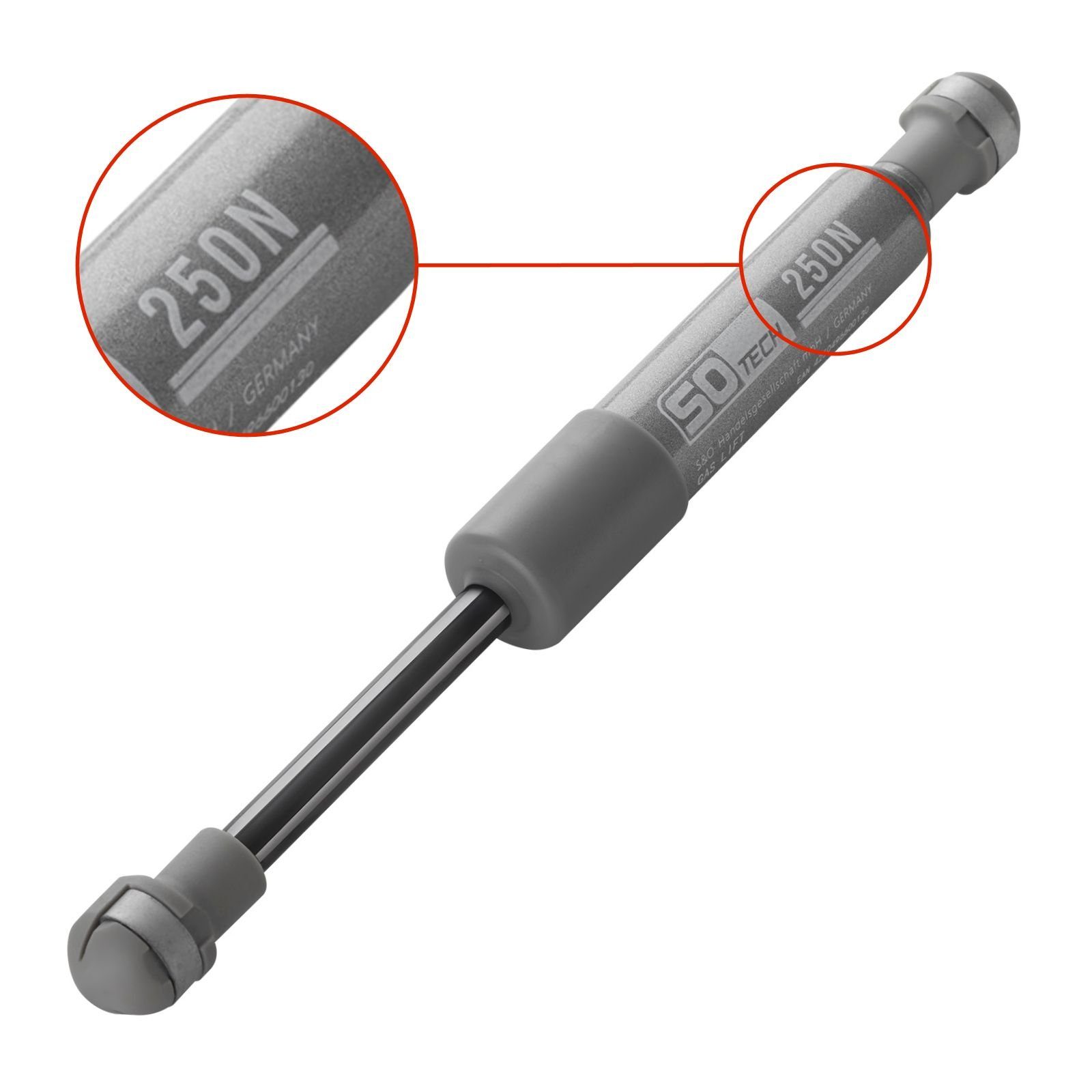 SO-TECH® Druckfeder Gasdruckdämpfer Lift-O-Mat 250N - Ersatzteil für Beschläge (1 St), Kompressionsfeder 250N für KESSEBÖHMER Lift-o-Mat
