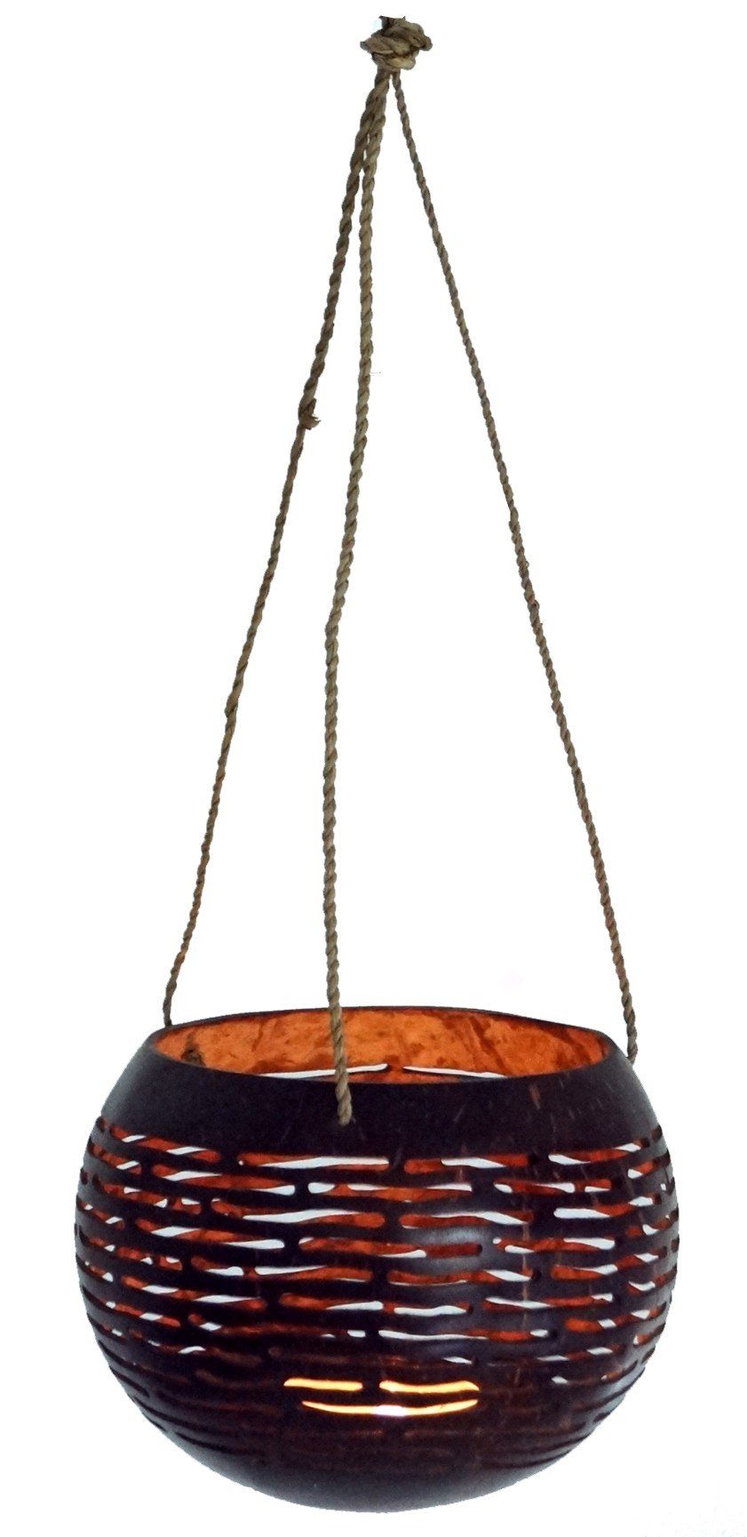- Windlicht Kokosnuss zum Teelicht Guru-Shop Hängen 3 Modell