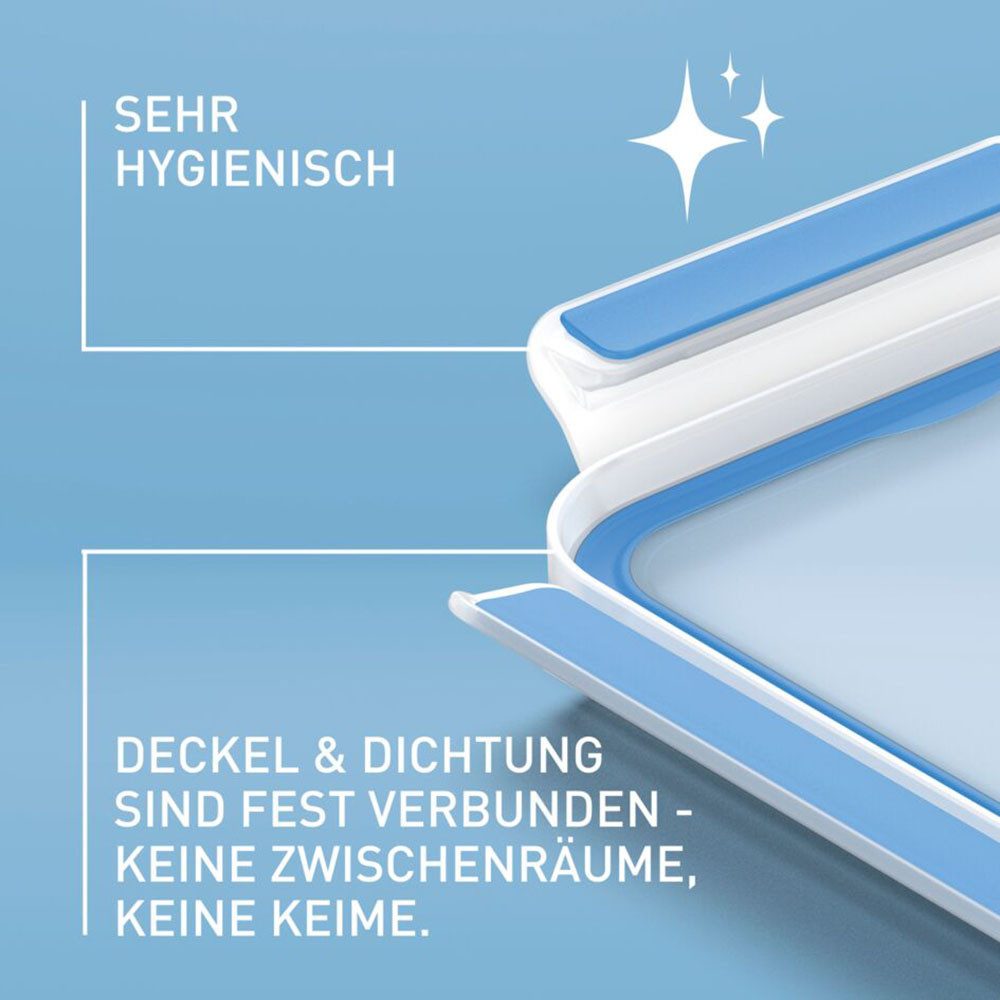 Emsa Frischhaltedose Clip & Close Set, rechteckig, 100 % dichte Aufbewahrungsboxen, Kunststoff, (Set, 10-tlg., 5 x 0,8 l Vorratsdosen mit jeweils einem Deckel), spülmaschinen-, gefrier-, mikrowellenfest, Made in Germany