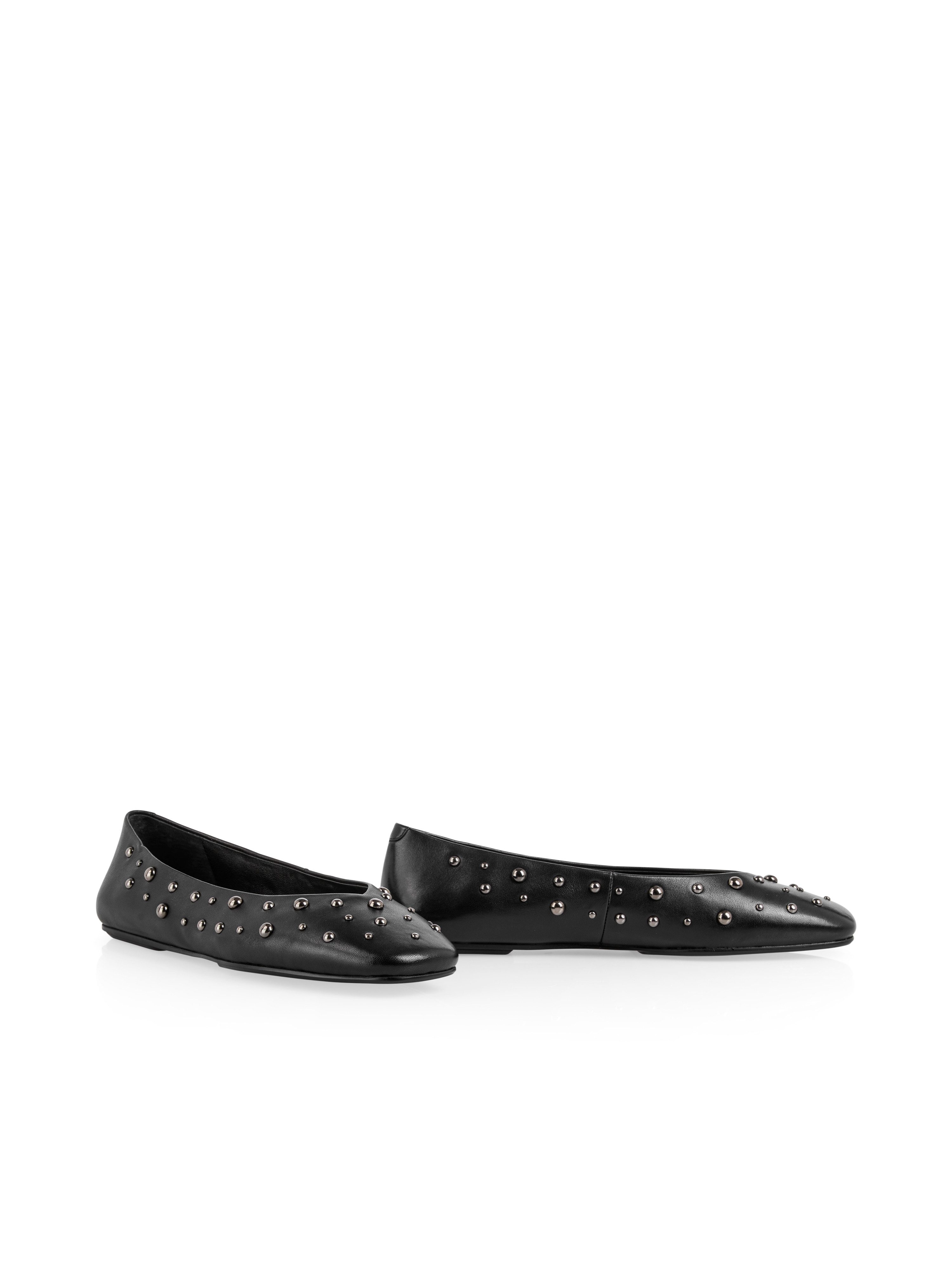 Marc Cain Collections Ballerina Flats, Slipper, Schlupfschuh mit glänzenden Nieten verziert
