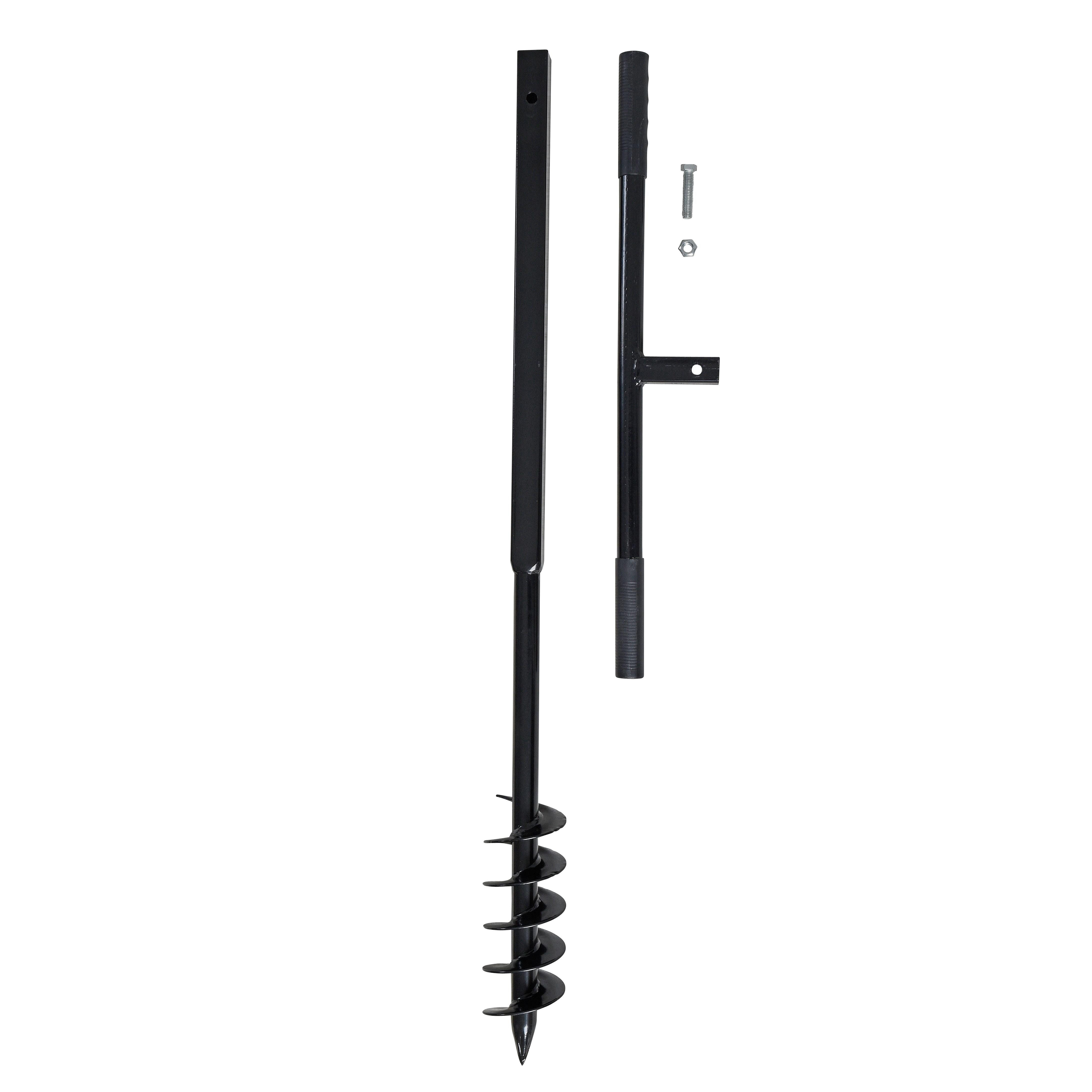 ESTEXO Erdbohrer Erdlochbohrer Handbohrer 85 mm Bohrer Pfahlbohrer Brunnenbohrer