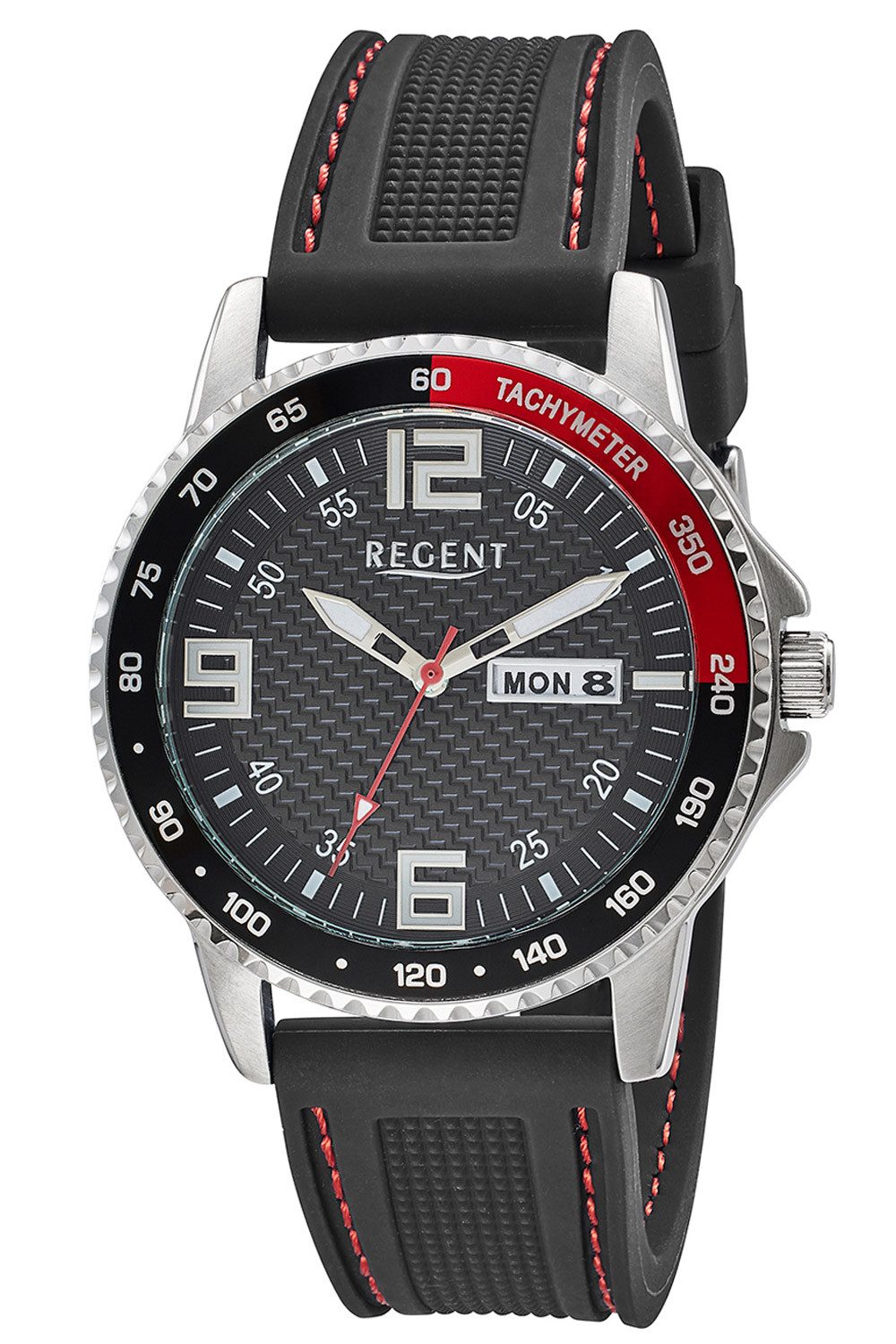 Regent Quarzuhr F-1650 Herrenuhr 10 Bar Schwarz