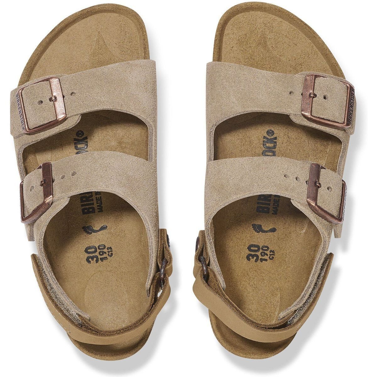 Birkenstock Milano AS Kids Velour Leather Outdoorsandale Maximaler Komfort und Stil für aktive Jungen, mit anatomisch
