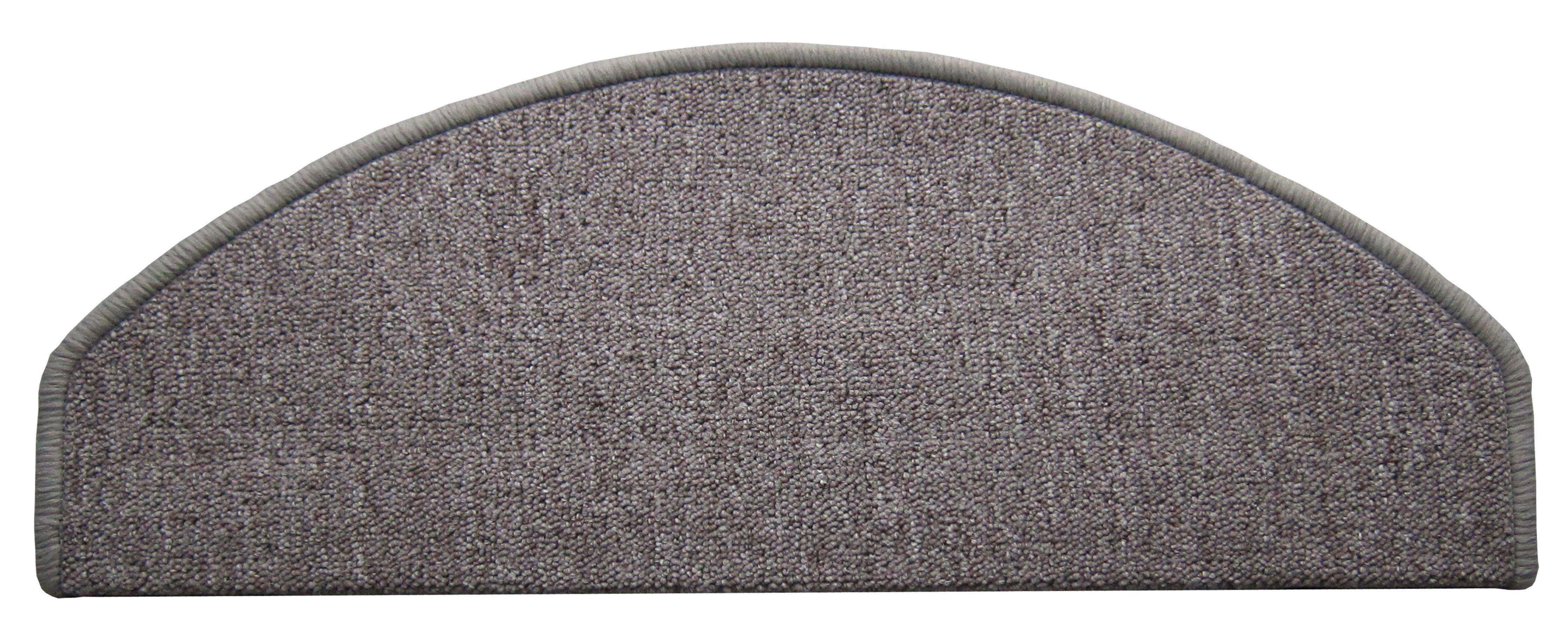 oKu-Tex Stufenmatte NAPOLI Stufenmatten Set 15 teilig Stufenmatte klassisch einfarbig, Halbrund, schlicht, einfarbig, leicht meliert, strapazierfähig
