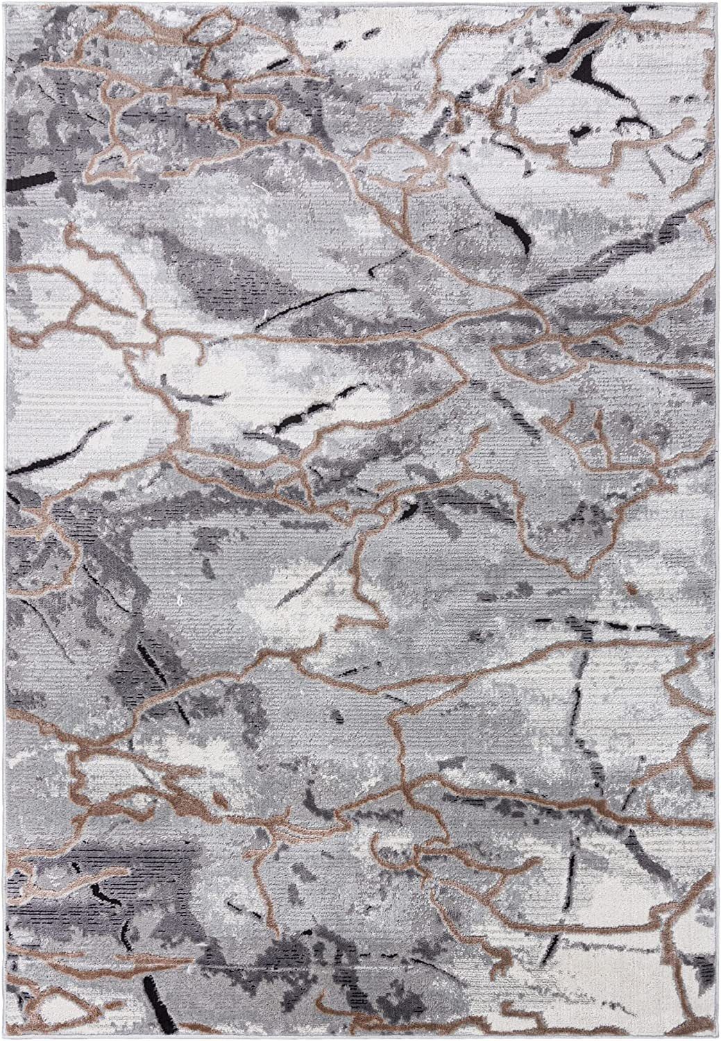 Teppich DY-PORTLAND-ABSTRACT, Mazovia, 80x150, Abstraktes, Vintage, Kurzflor, Gemustert Grau-Beige | Kinderteppiche