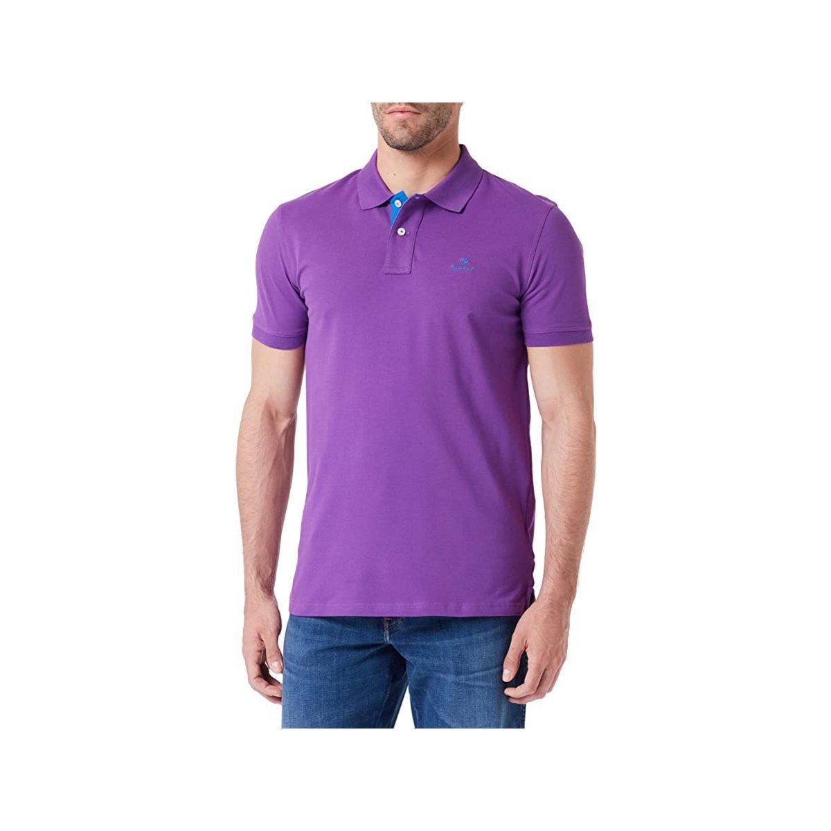 textil Poloshirt (1-tlg) passform violett Gant