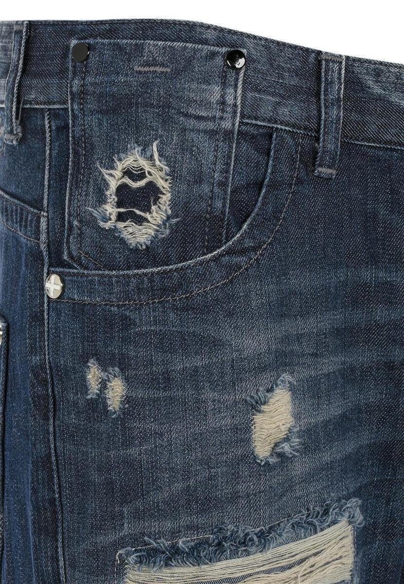 Destroyed-Jeans Rebel Stil Regular Fit