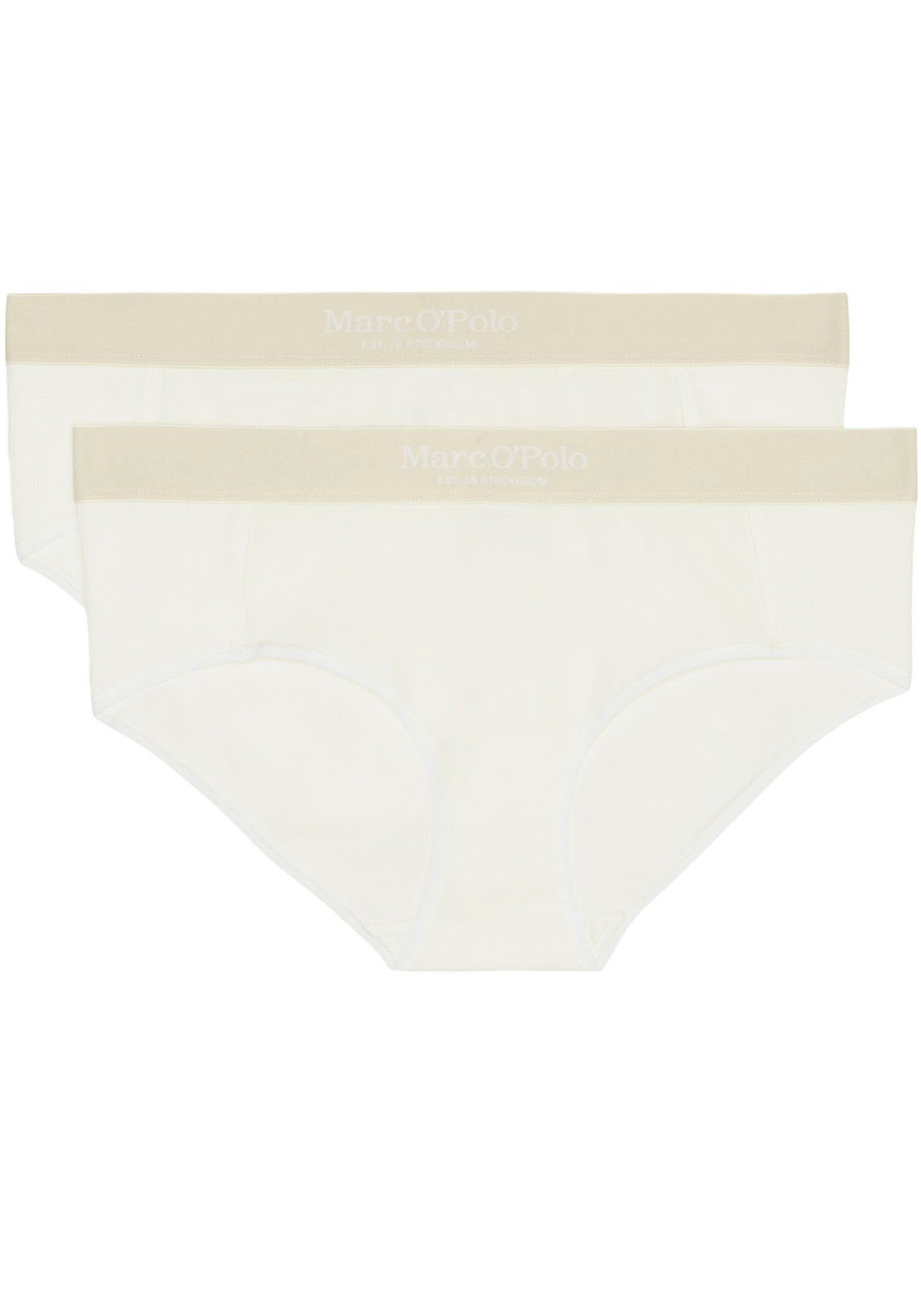 Marc O'Polo Panty (2er Pack) elastischer Bund mit kontrastfarbenem Logo