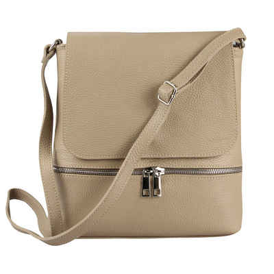 ITALYSHOP24 Schultertasche Made in Italy Damen Leder Tasche Messenger, Handtasche Crossbody Umhängetasche Shopper CrossOver Tablet