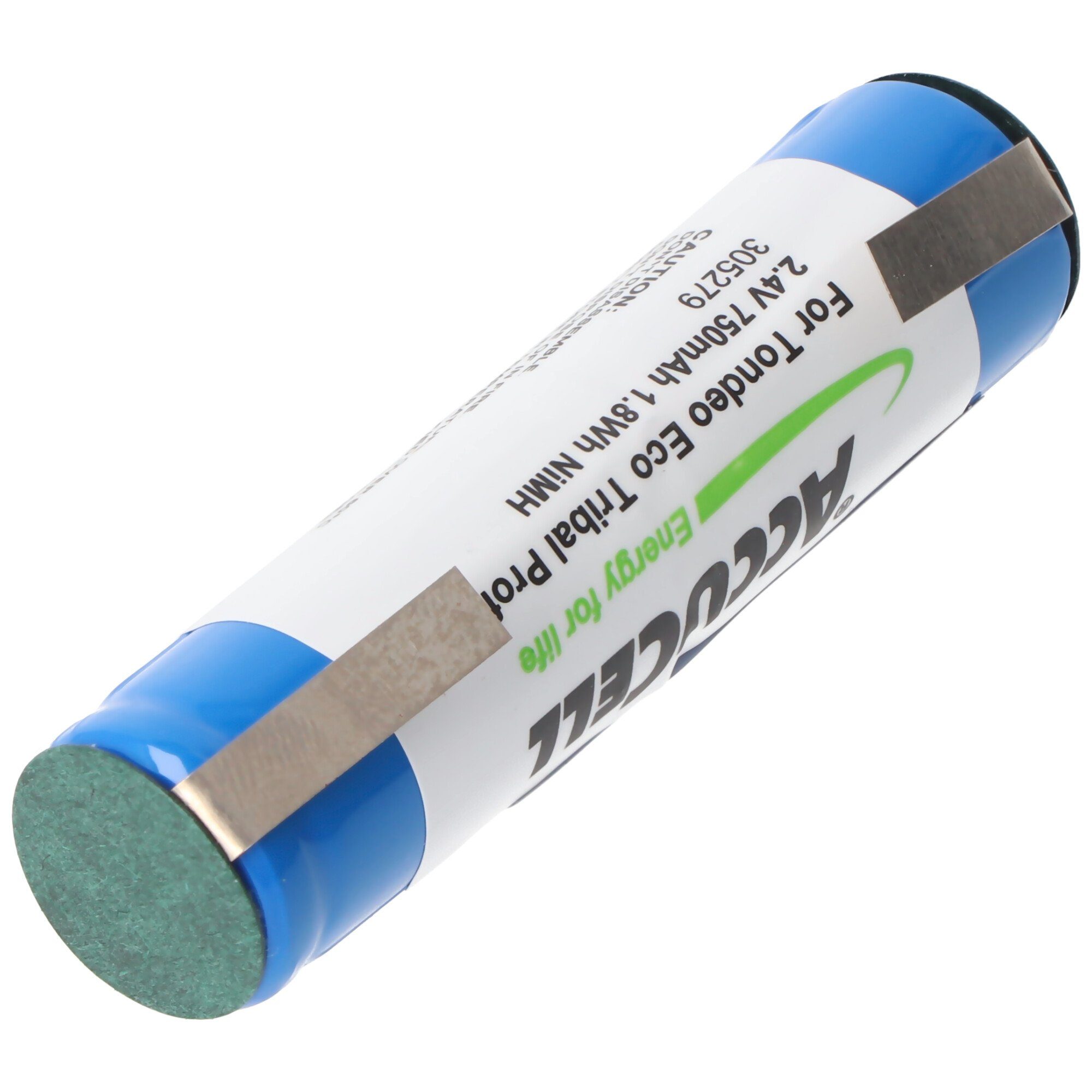 750 für AkkuPack Zahnbürsten mAh AccuCell V) Akku (2,4 2,4 750mAh, Volt, NiMH 58x14,5mm