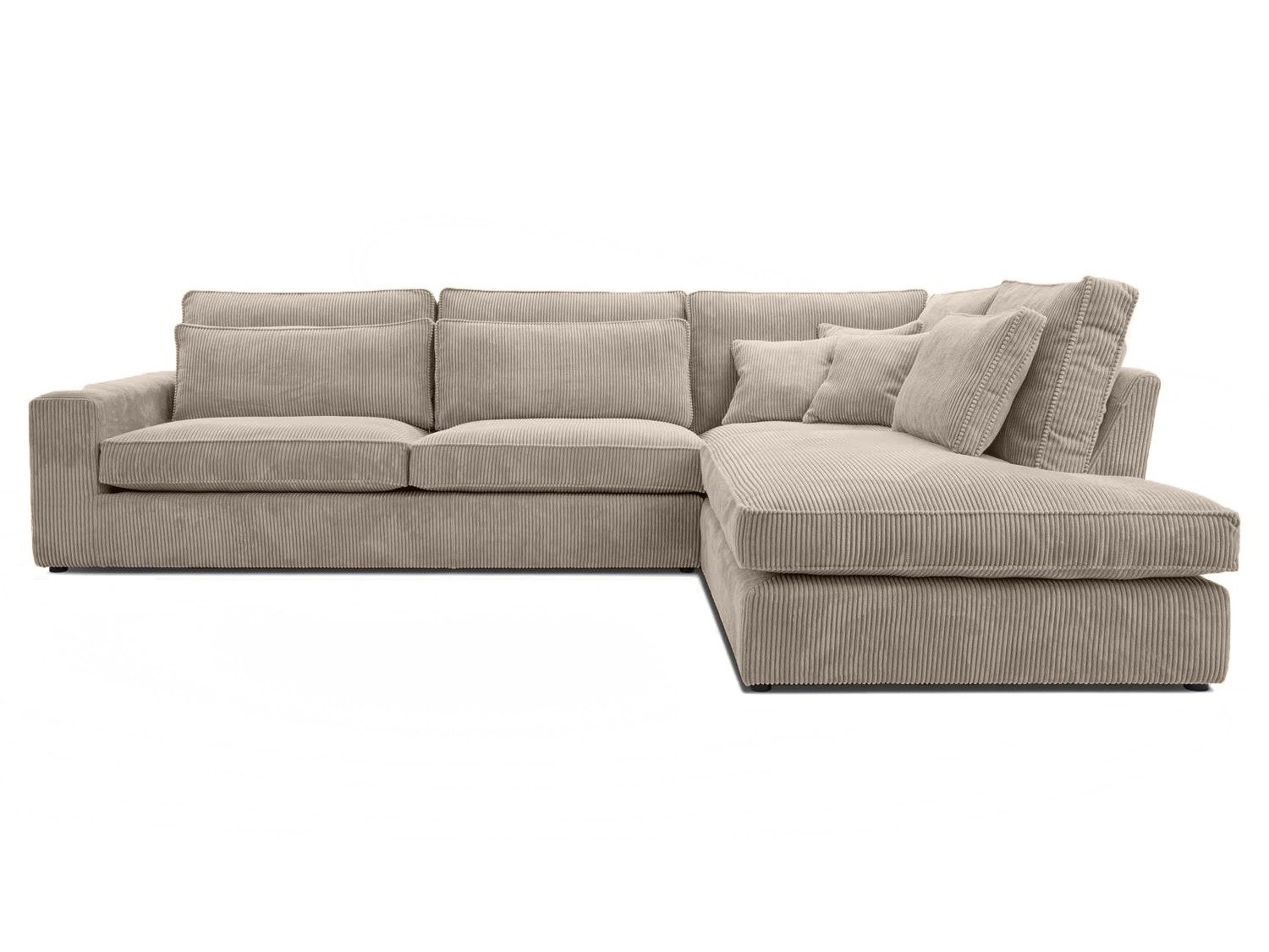 Beautysofa Ecksofa mit dekorativen Kissen PARMA, im modernes Design, klassische Polsterecke inklusive Wellenfedern, Ottomane links oder rechts wählbar – Bild 2 von 5