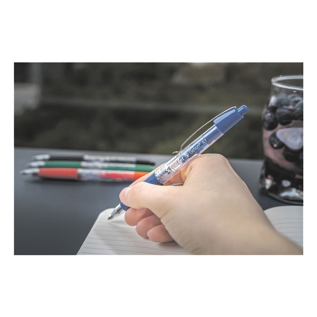 Schneider Gelschreiber Gelion +, mit Druckmechanik und schnelltrocknender Tinte