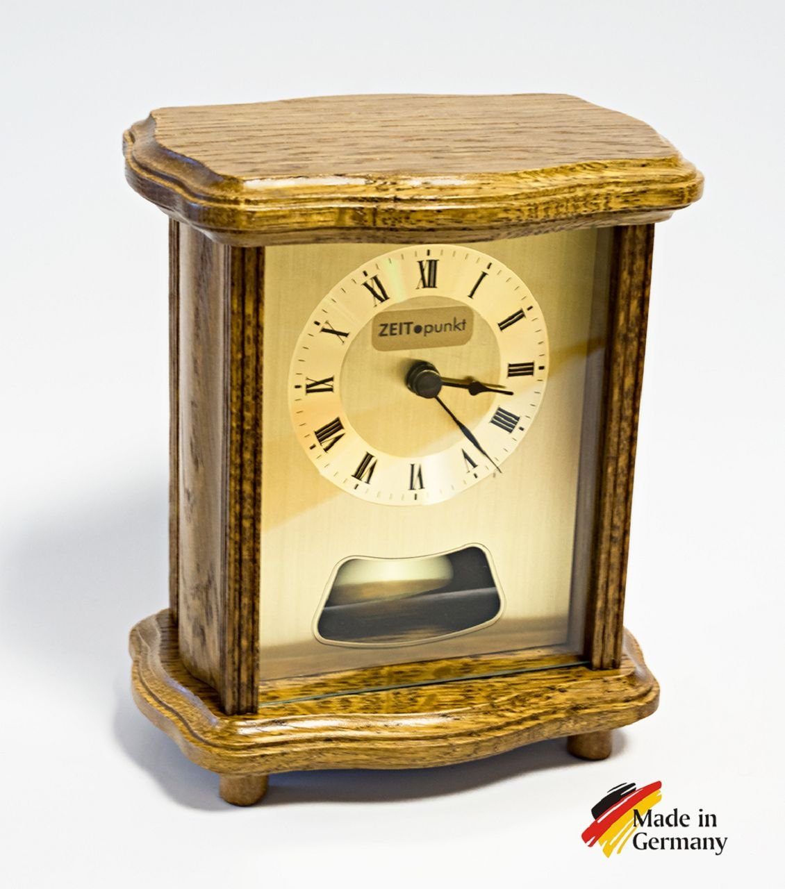 Tischuhr Analoge Tischuhr Standuhr "Châteaudun" Uhr Retrolook, Antik, Pendel