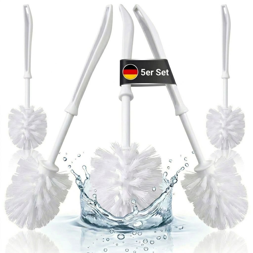 SHD WC-Reinigungsbürste WC Bürste Toilettenbürsten Weiß (5 Stück), (5-tlg)