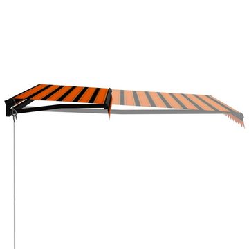 vidaXL Markise Einziehbare Markise Handbetrieben 300 x 250 cm Orange und Braun