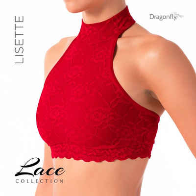 Dragonfly Trainingstop Dragonfly Top Lisette Lace Red L (1-tlg)