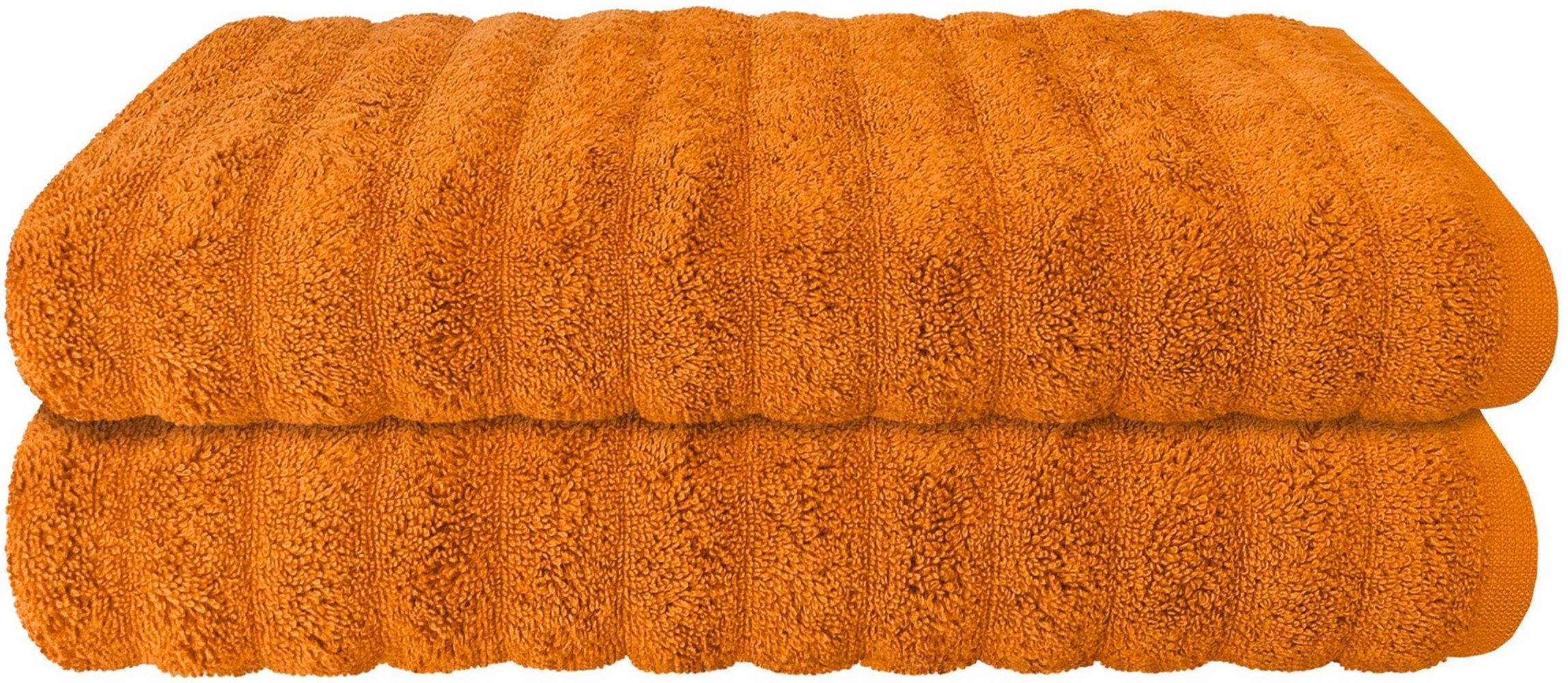 Schiesser Duschtücher Neapel aus 100% Baumwolle mit eleganter Hoch-Tief-Optik, Frottier (2-St), OEKO-TEX® MADE IN GREEN