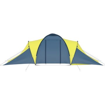 vidaXL Wurfzelt Familienzelt Kuppelzelt Campingzelt 6 Personen Blau und Gelb