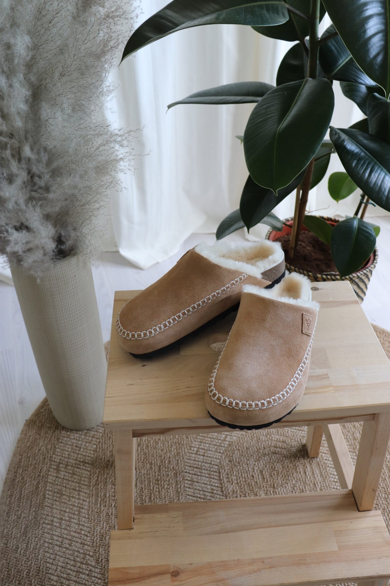 Kaiser Lammfell Pantolette Elli Hausschuh