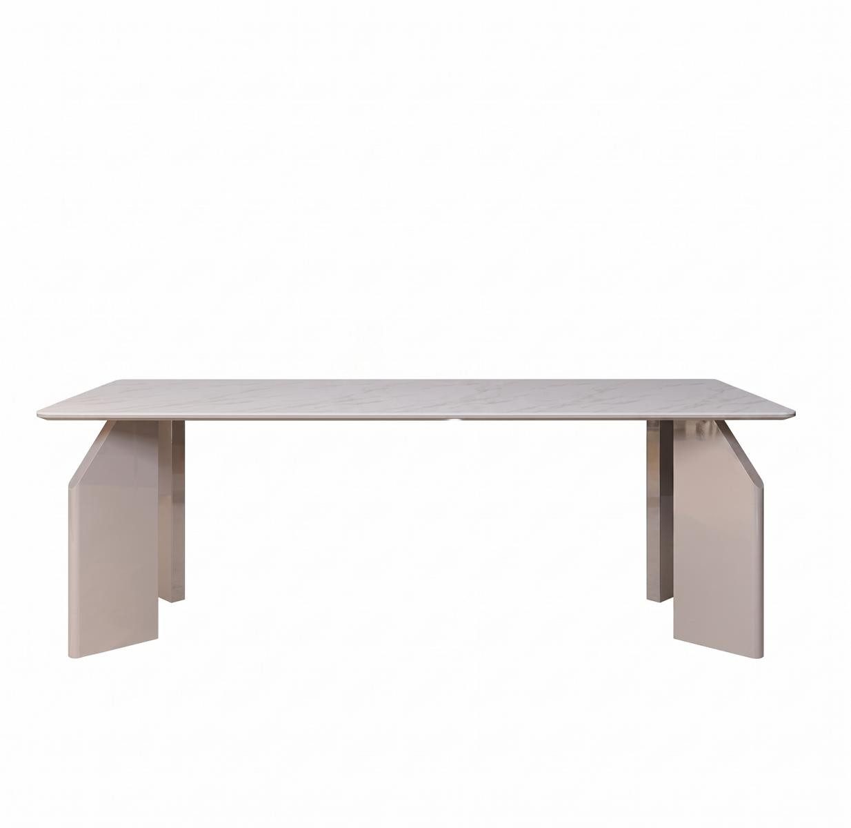 JVmoebel Esstisch Esstisch Modern Graubeige Elegant Wohnzimmertisch Küchentisch, Made in Europa