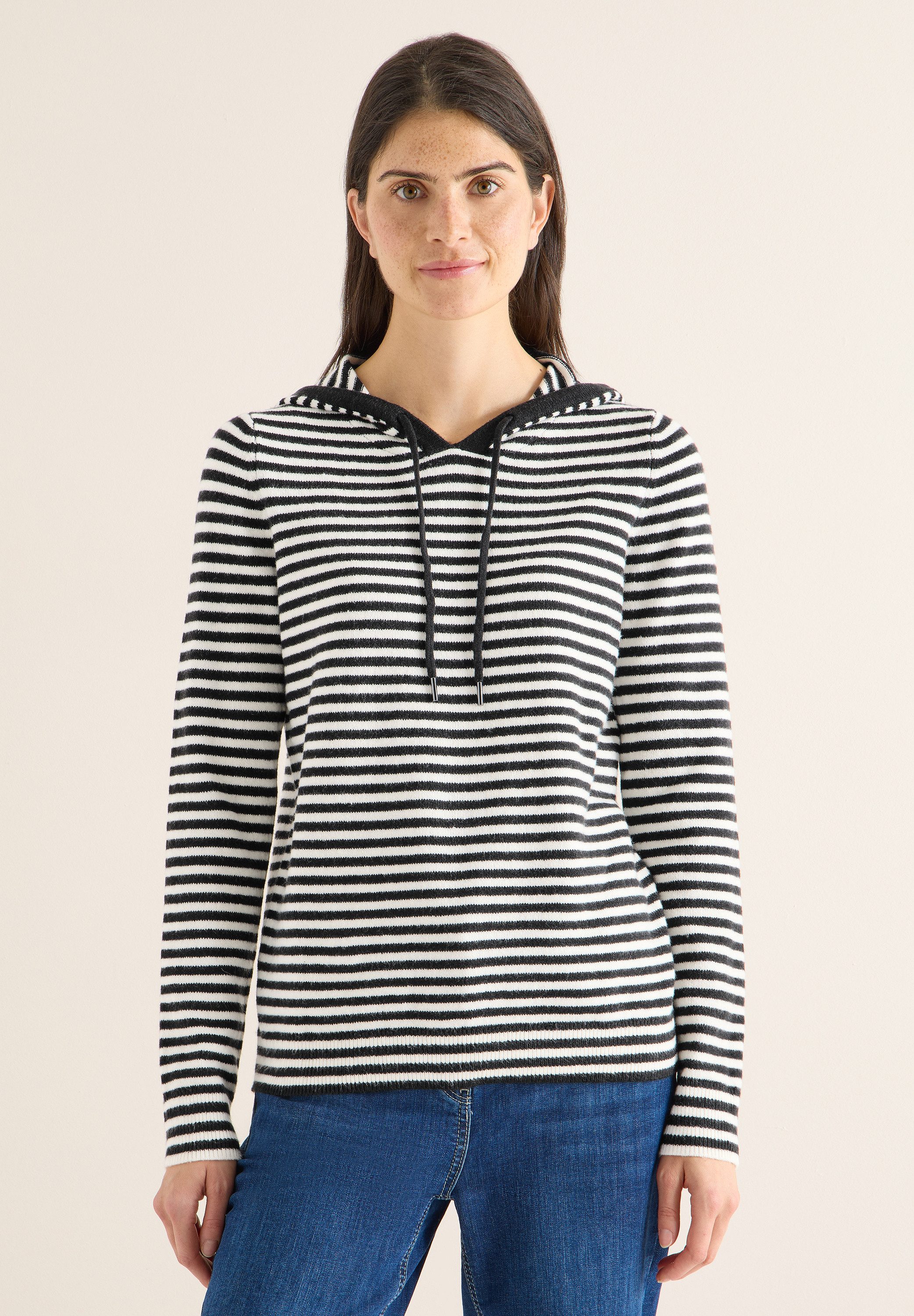 CECIL Kapuzenpullover mit Kapuze mit Tunnelzugband