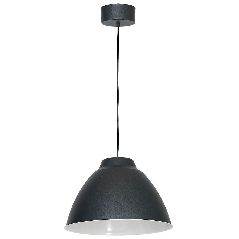 Licht-Erlebnisse Pendelleuchte WORKS 2, ohne Leuchtmittel, Hängeleuchte Ø 41 cm Metall E27 Schwarz Hängelampe