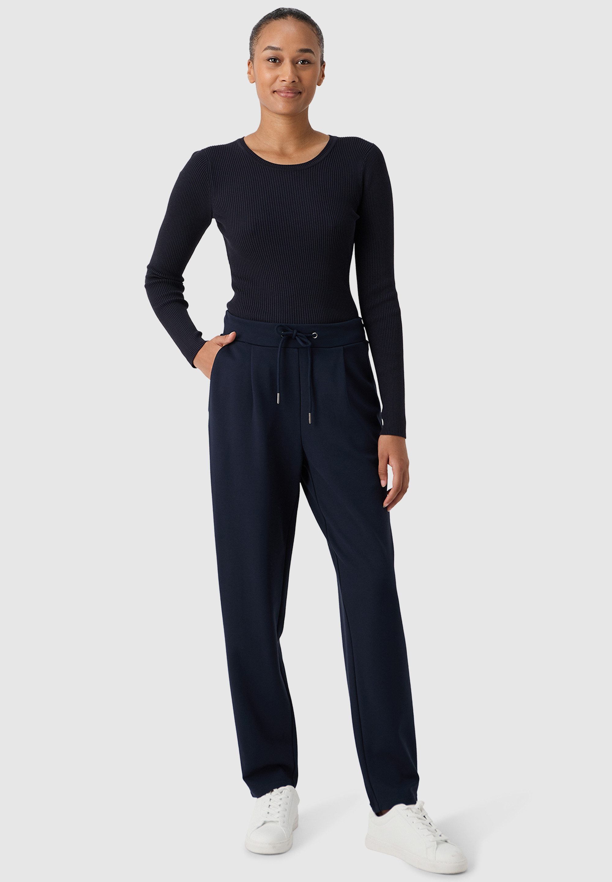 Les Lunes Langarmshirt Evii Rundhals, normale Länge, schlanke Passform, mittelschwerer Strick