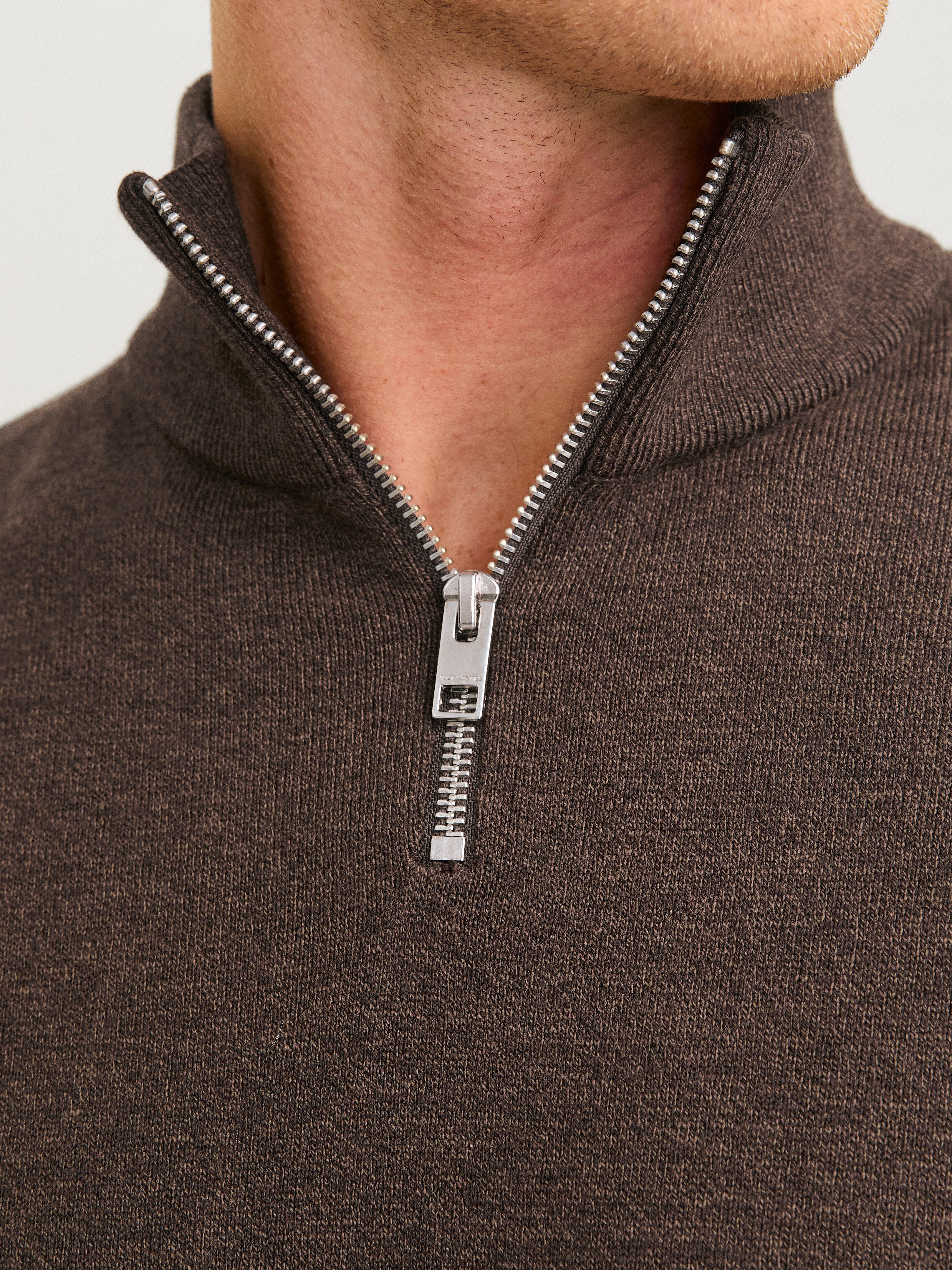 Jack & Jones Troyer JJEEMIL KNIT HALF ZIP NOOS Baumwollmischung, regular fit – Bild 3 von 5
