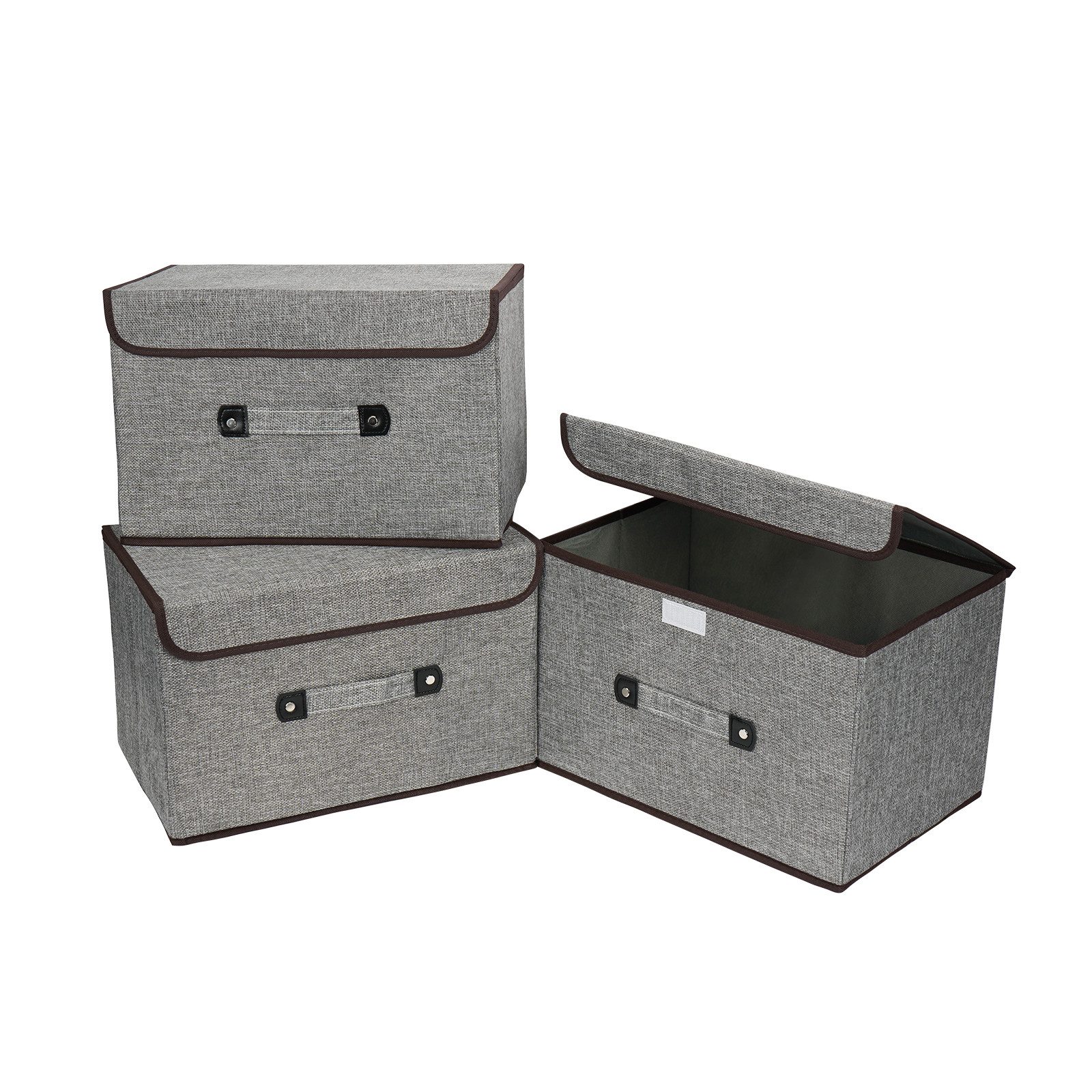 OSTWOLKE Aufbewahrungsbox Kleiderschrank Organizer für Kleideraufbewahrung, Klettverschluss,Grau