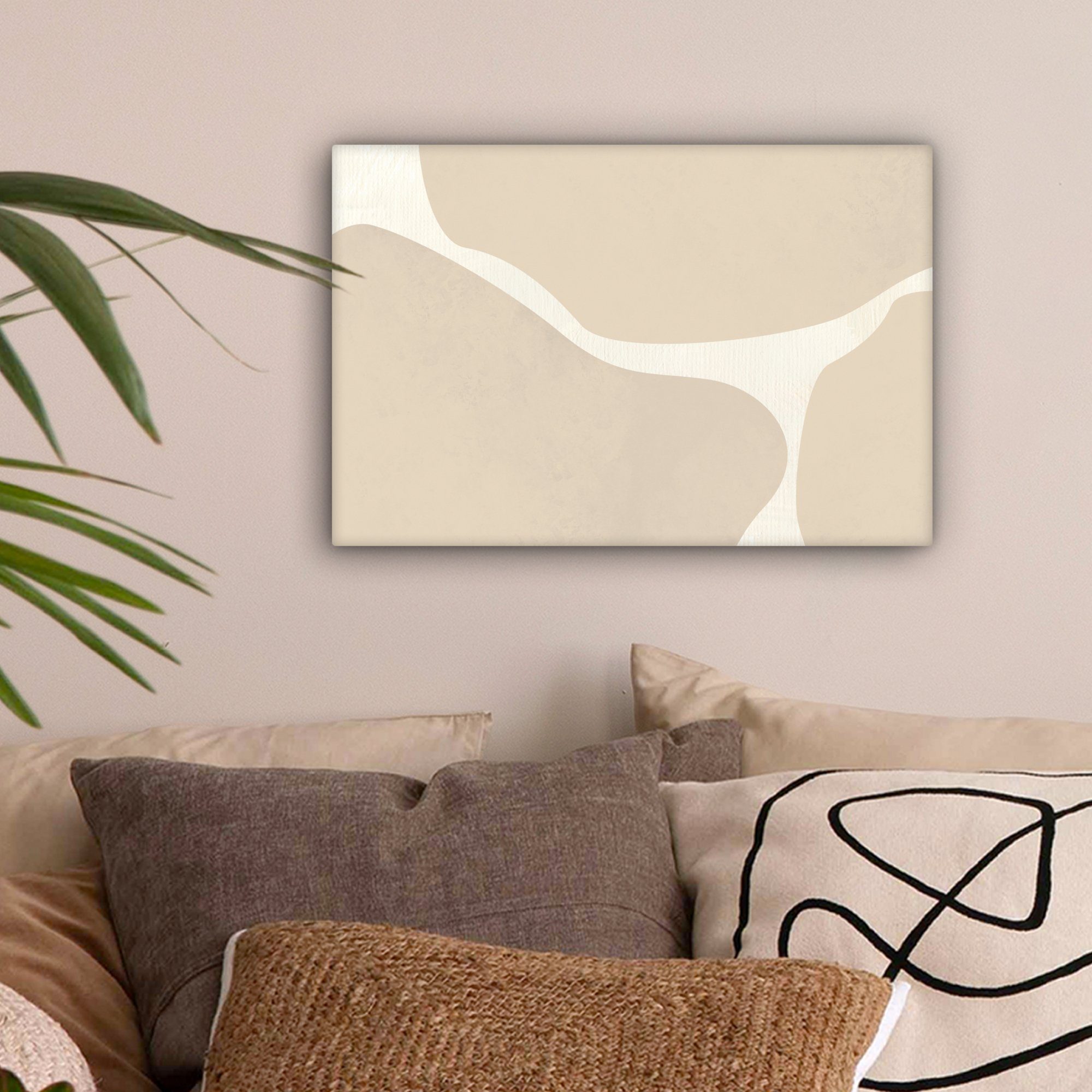 OneMillionCanvasses® Leinwandbild Abstrakt - Beige - Moderne Kunst, Fotodru günstig online kaufen