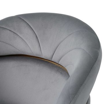 BlingBin Esszimmerstuhl Polsterstuhl Sessel (1 St), mit vier Metallbeinen, Samt, leichter Luxus