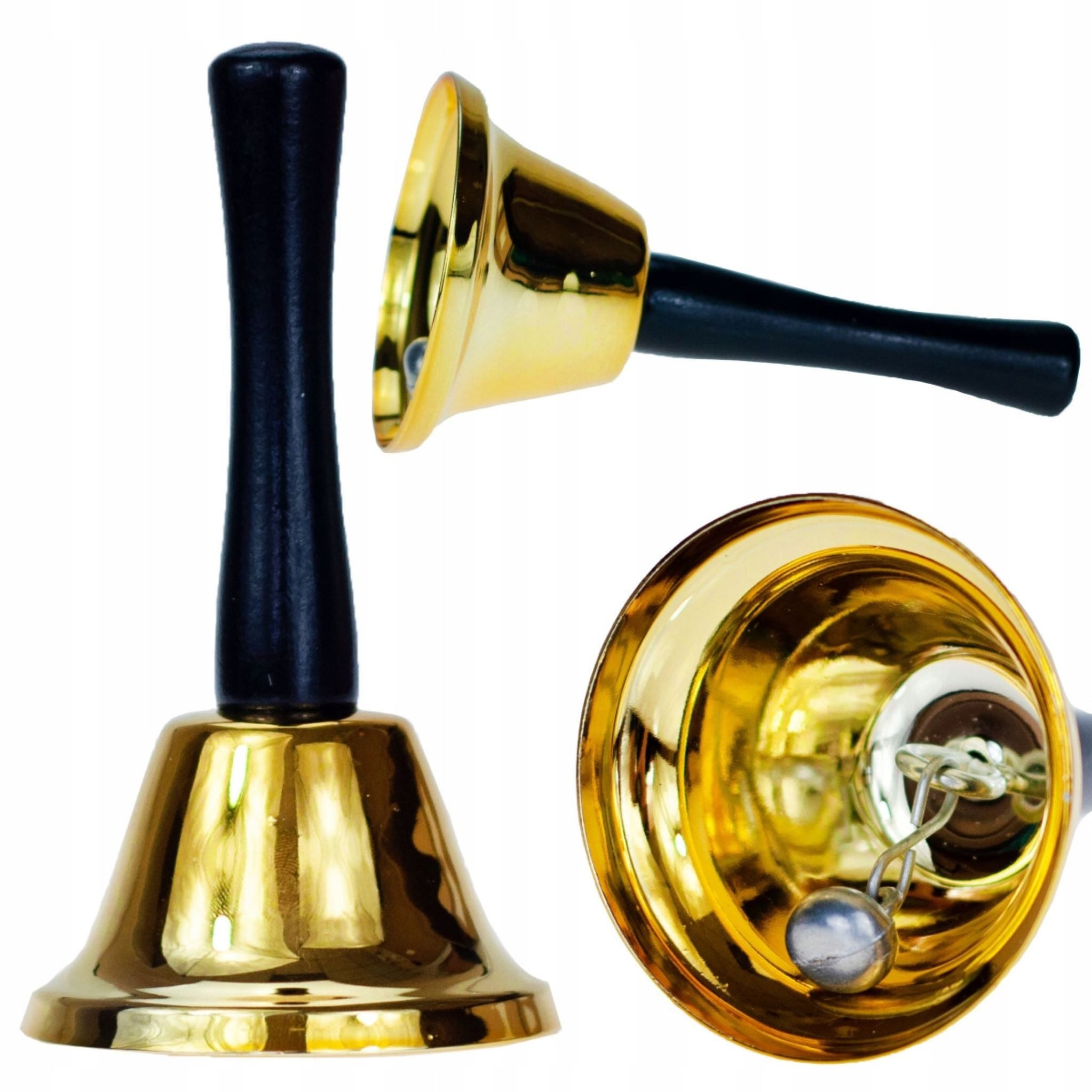 PartyPal Kostüm Nikolausglocke - Goldene Metallglocke für das Kostüm Nikolaus