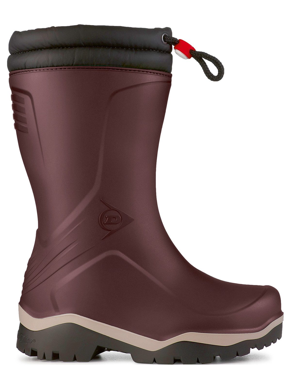 Dunlop_Workwear MK0KV45 Kids Blizzard Burgunderrot/Grau/Schwarz Winterstiefel