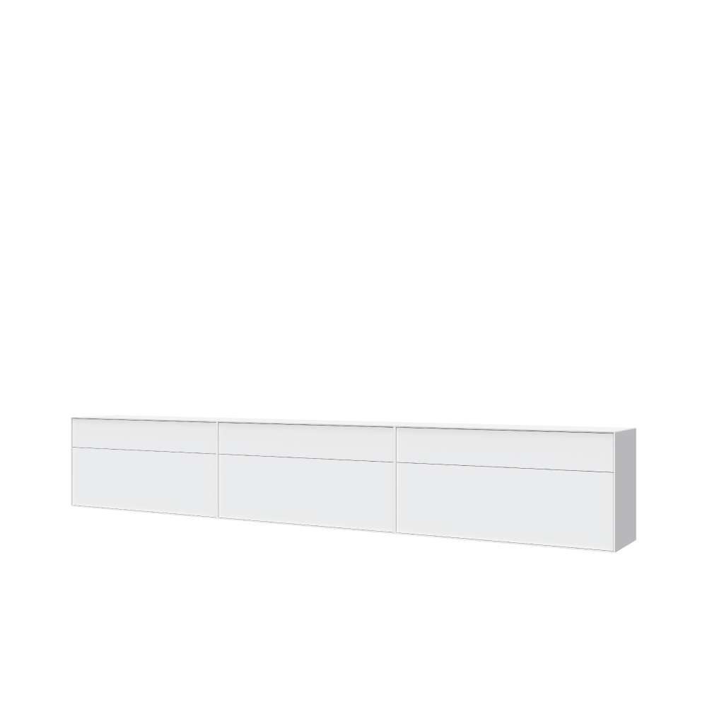 LeGer Home by Lena Gercke Lowboard Essentials, TV-Board, TV-Kommode, TV-Schrank, TV-Möbel (3 St), Breite: 333 cm, UV lackiert, Push-to-open-Funktion