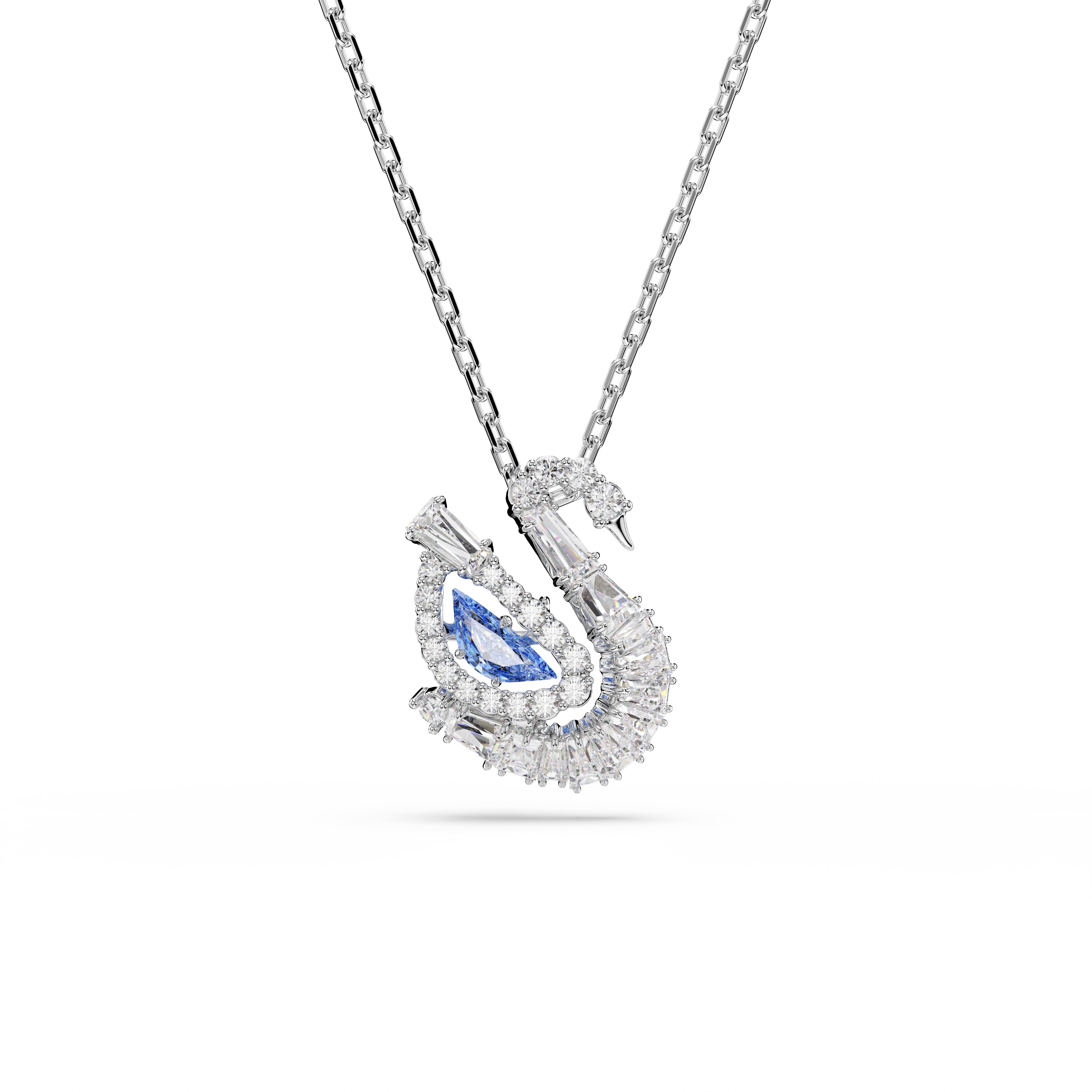 Swarovski Kette mit Anhänger Schmuck Geschenk Schwan Halskette, mit Swarovs günstig online kaufen
