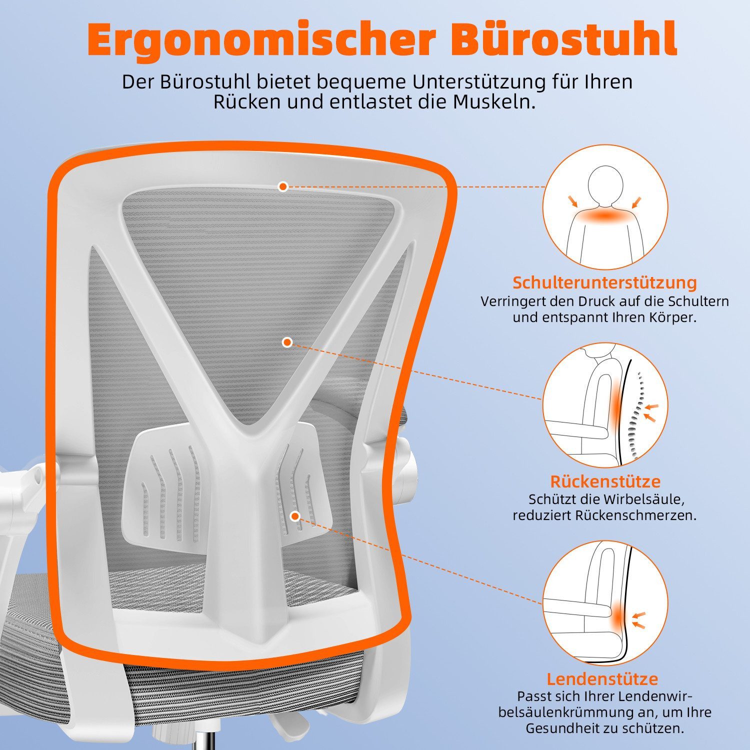 Hiazurm Bürostuhl Bürostuhl, Ergonomischer Schreibtischstuhl, Drehstuhl, günstig online kaufen