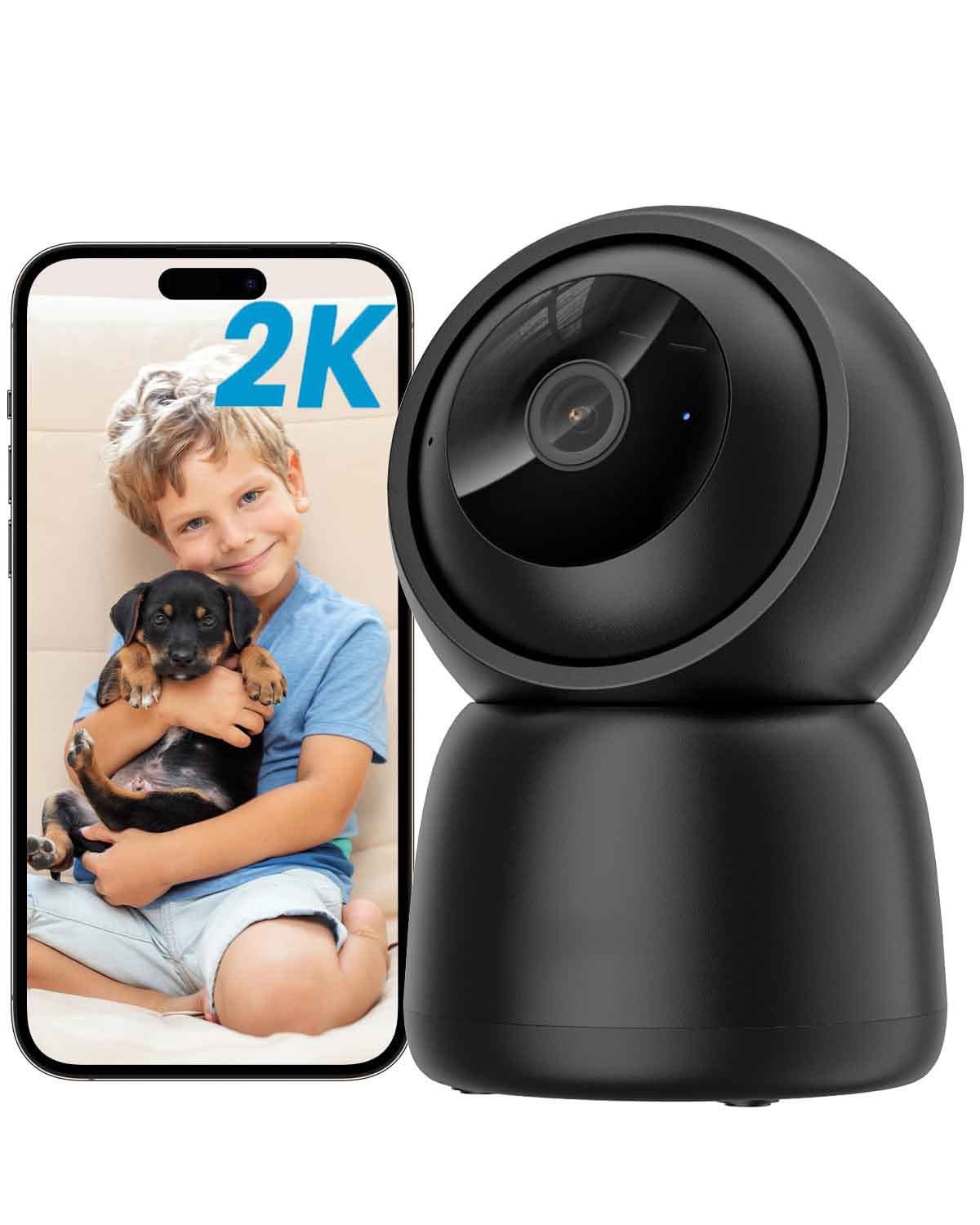 Topcony Überwachungskamera Innen HD 1080p Wifi Mini Kamera Wlan mit Nachtsicht Bewegungserkennung (Innen,Katzen Hunde Kamera, 3-tlg., One Touch Patrol,15M Nachtsicht, Bewegungserkennung, Zwei-Wege-Audio, kompatibel mit Alexa und Google Assistant, für Babys/Haustiere)