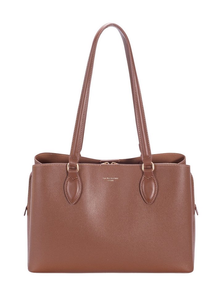 David Jones Schultertasche David Jones Signature Executive Tote, Großes Fassungsvermögen, formstabil, hochwertige Kunstleder-Optik.