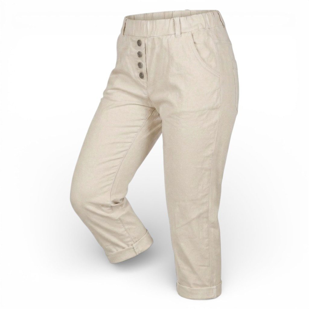 OriginalYou 7/8-Caprijeans Damen mit Stretch Knitterlook kurze Sommerhose m günstig online kaufen