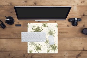 MuchoWow Gaming Mauspad Wilde Blumen - Muster - Saatgut (1-St), Mousepad mit Rutschfester Unterseite, Gaming, 40x40 cm, XXL, Großes