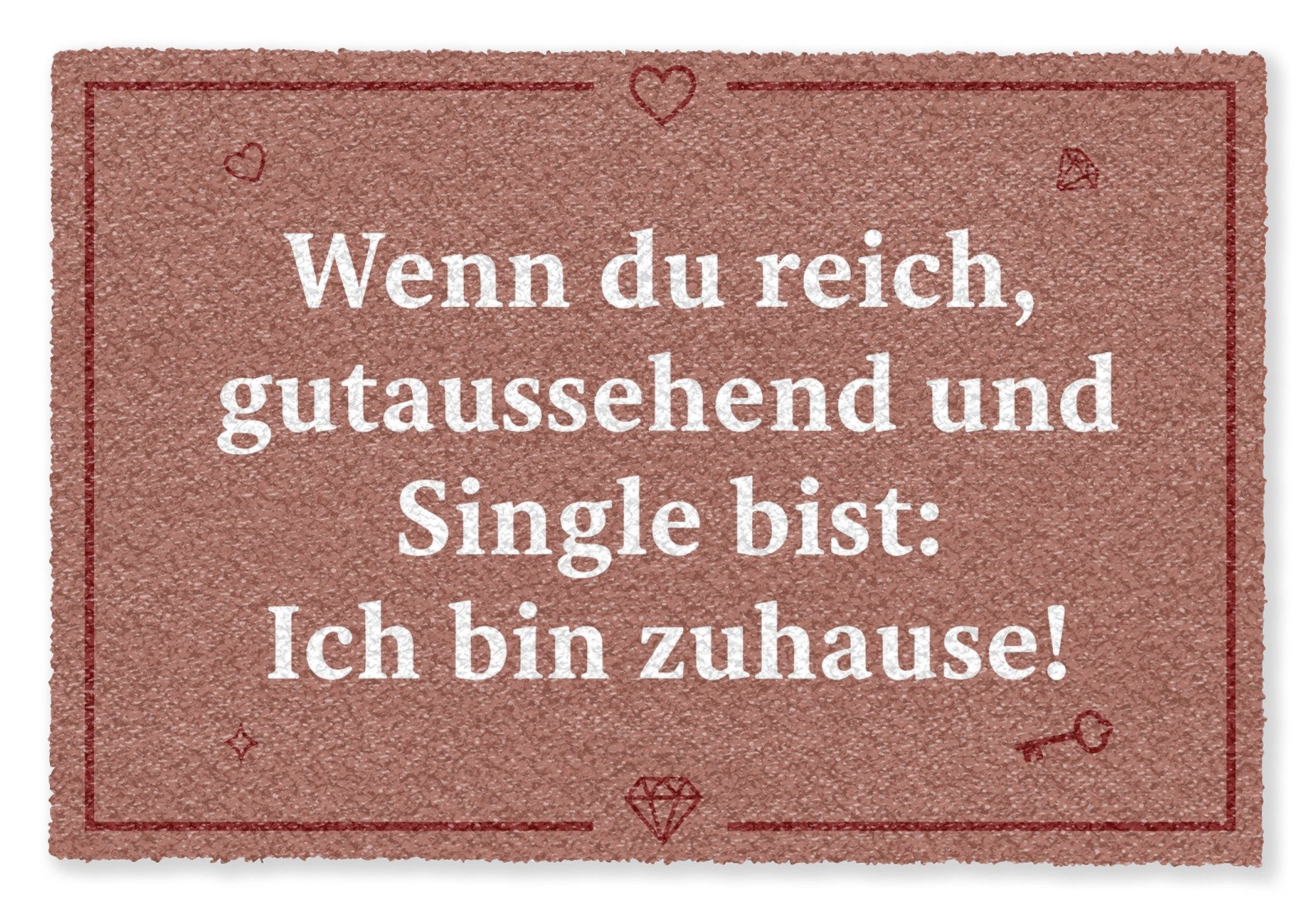 MuchoWow Fußmatte Zitat - Rosa, Rechteckig, innen Schmutzfangmatte, Tür, Schmutzfänger Flur, Teppich, 60x40 cm