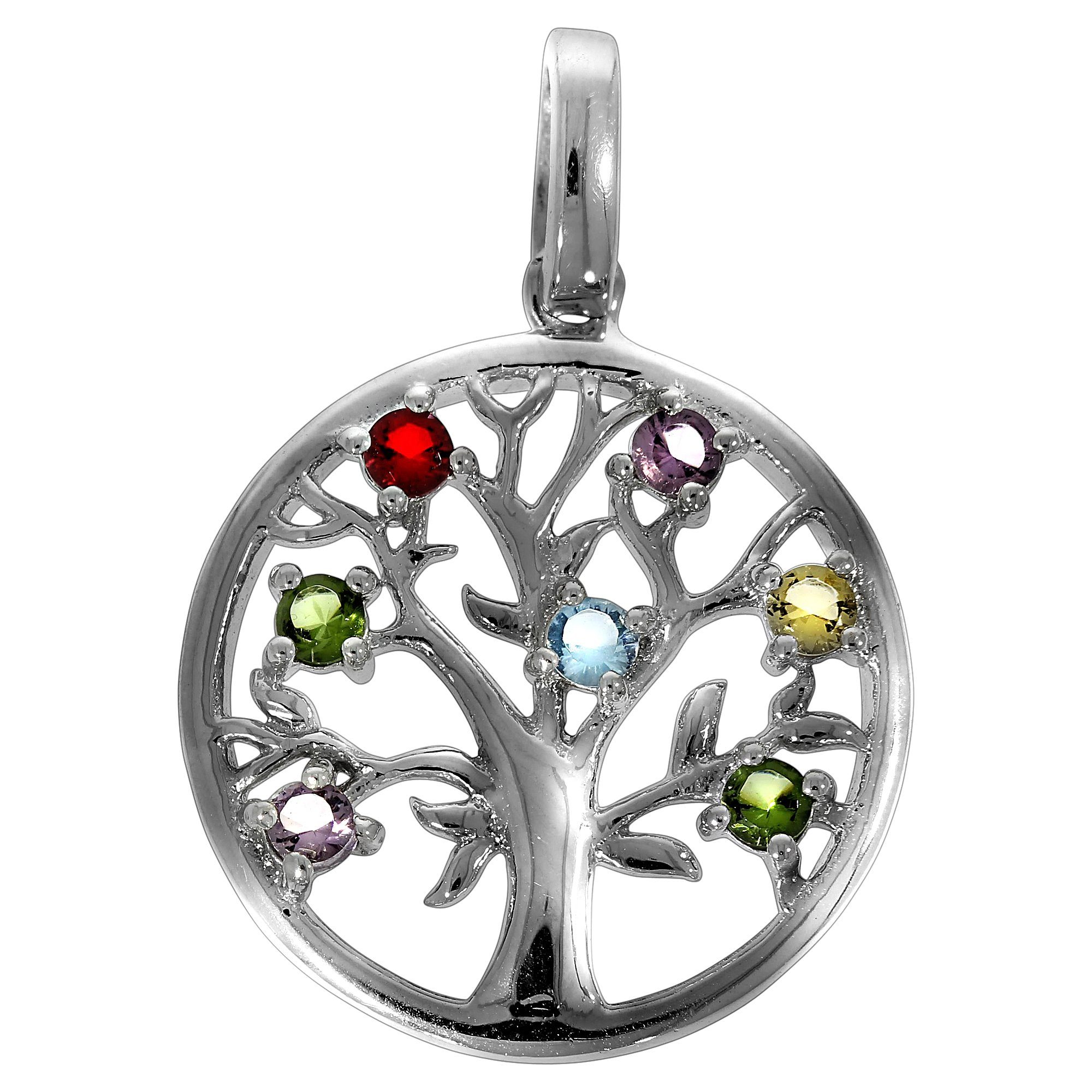 Vivance Kettenanhänger 925 Hochwertig aus edlen Lebensbaum, Silber rhodiniert Sterling Materialien gefertigt