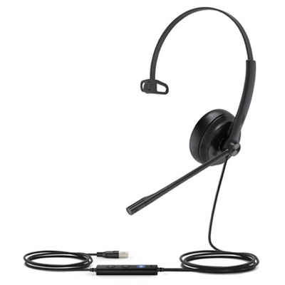 Yealink Kopfhörer mit Mikrofon Gaming Kopfhörer Headset Yealink UH34 MONO TEAMS Kopfhörer