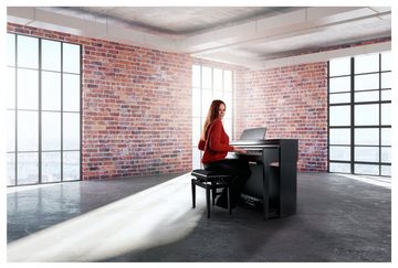 Classic Cantabile Digitalpiano DP-A 610 E-Piano Set - 88 Tasten mit Graded Hammer-Tastatur (Spar-Set, inkl. Klavierbank, Kopfhörer & Schule), 1200 Voices, USB MIDI, Bluetooth, Begleitautomatik, Aufnahmefunktion