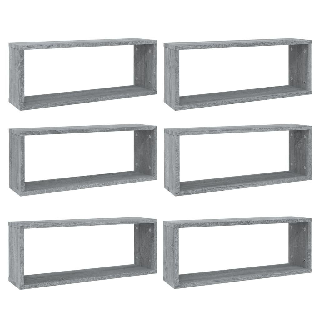 vidaXL Regal Würfelregale 6 Stk. Grau günstig online kaufen