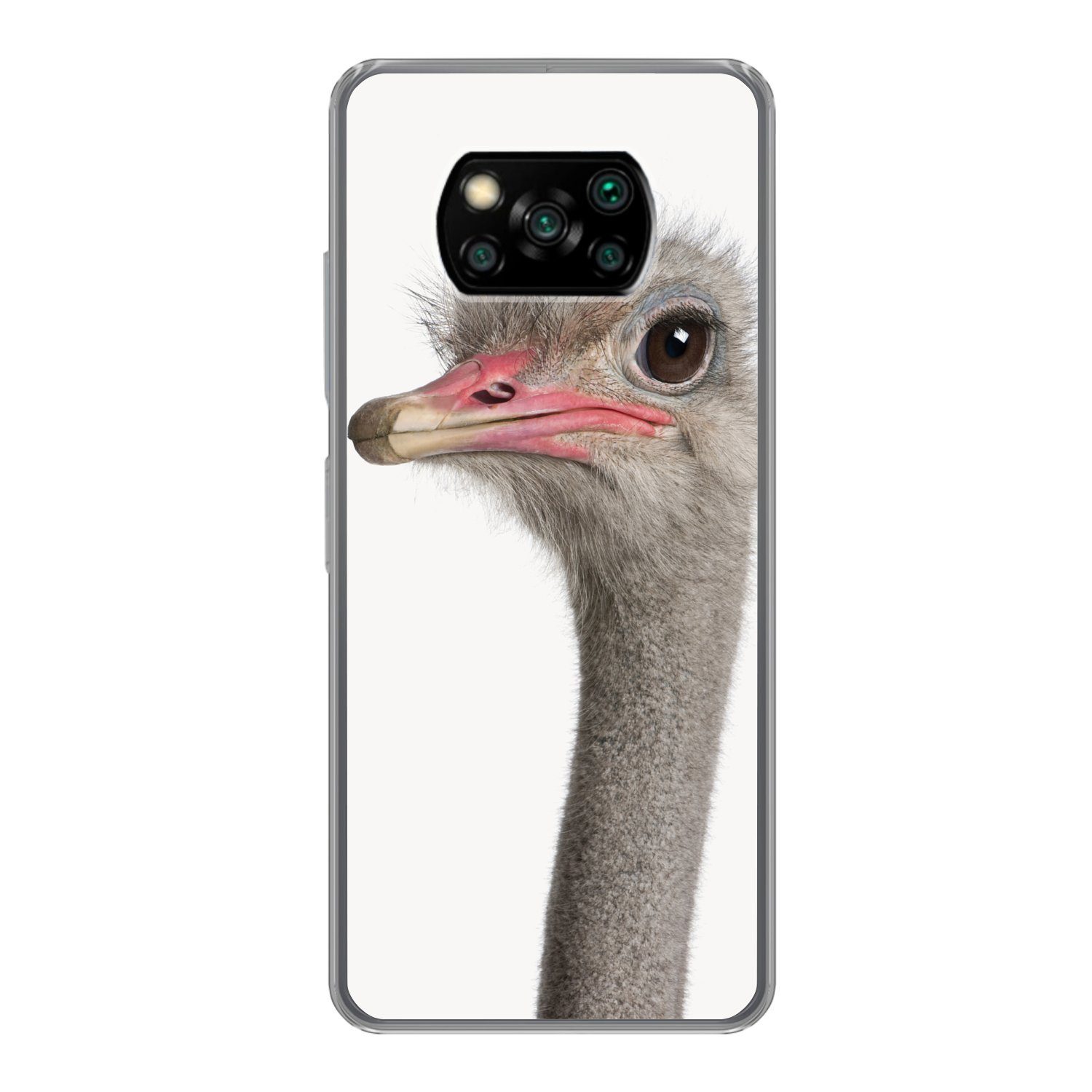 MuchoWow Handyhülle für Xiaomi Poco X3 Pro Strauß - Tiere - Kinder - Jungen - Mädchen - Vo, Phone Case, Silikon, Schutzhülle Dünn