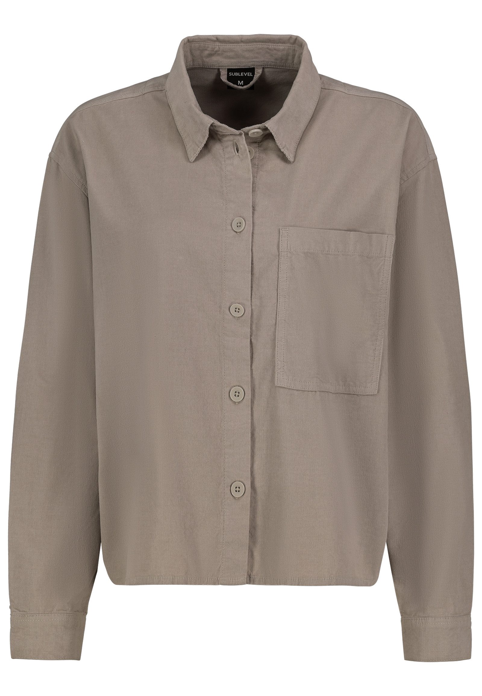 SUBLEVEL Hemdjacke Damen Oversize Hemdjacke mit Brusttasche Brusttasche, Kn günstig online kaufen
